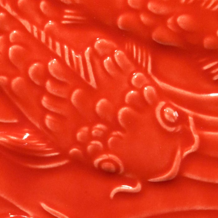 AMACO Low Fire Gloss Glaze, LG-59 Hot Red, Translucent, Pint