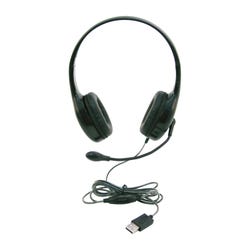 Image for Califone KH-08 GUSB BK On-Ear Headset with Gooseneck Microphone, USB, Black from School Specialty