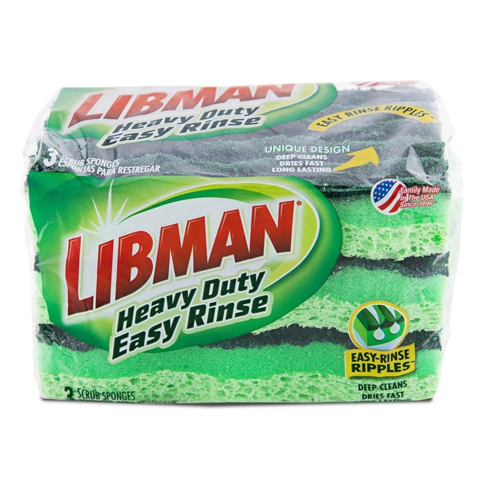 Libman Heavy Duty Easy Rinse Sponges, Pack of 8