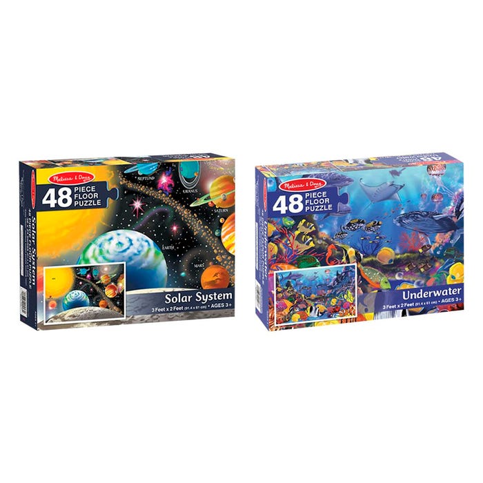 Melissa & Doug Environment Floor Puzzle, Set of 2