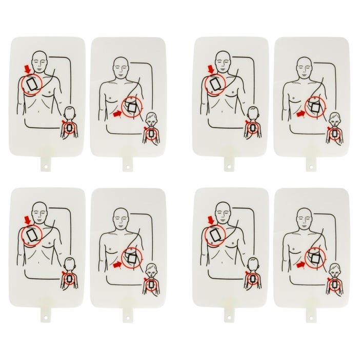 Prestan UltraTrainer AED Trainer Electordes, Adult/Pediatric, Pack of 4