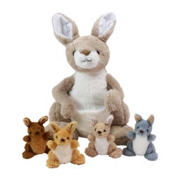 Abilitations Choose a Weighted Plush, Kangaroo with Babies, 7 Pounds