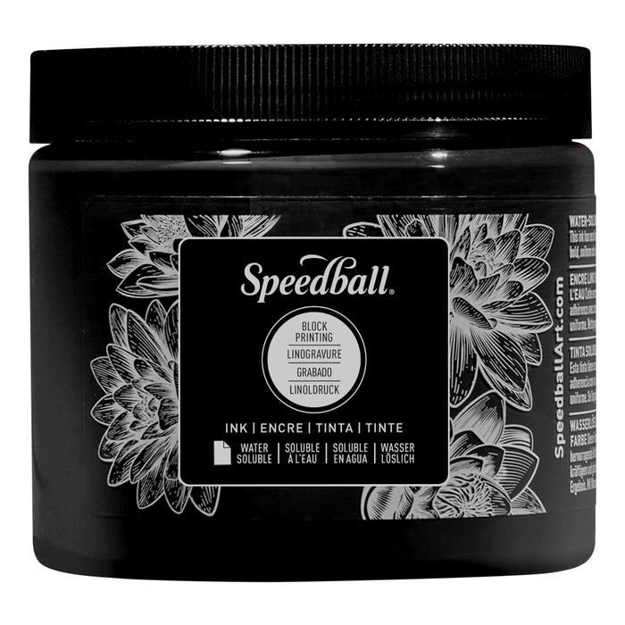 Speedball Water-Soluble Block Printing Ink, Pint, Black