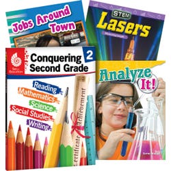 Teacher Created Materials Learn-at-Home: Conquering Second Grade, 4-Book Set, Item Number 2092204
