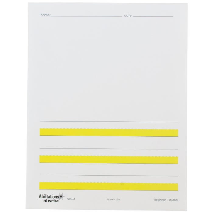 Abilitations Hi-Write Beginner Journal Paper, Level 1, 8-1/2 x 11 Inches, 100 Sheets