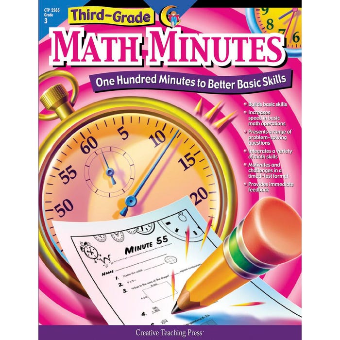 Creative Teaching Press Math Minutes, Grade 3