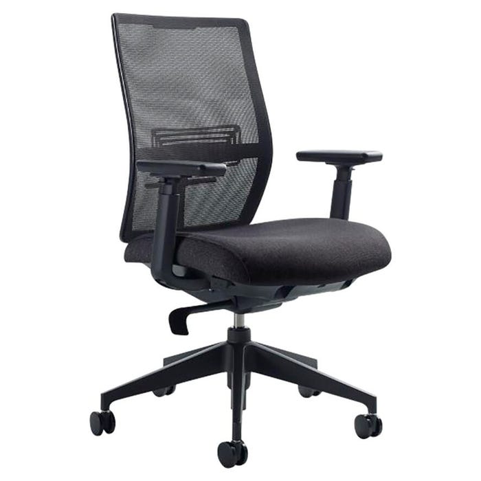 Affordable Interior Systems Devens High-Back Task Chair, 27 x 26 x 41-3/4 Inches, Black