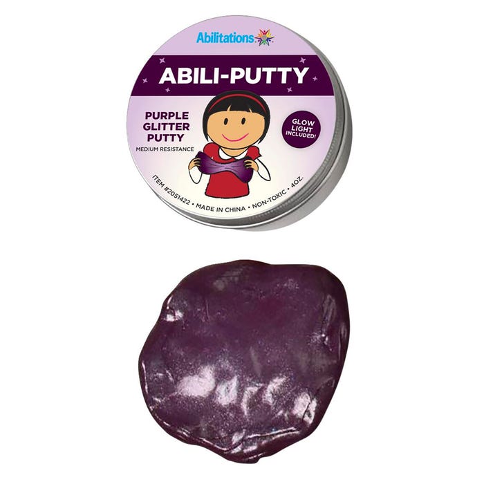 Abilitations Abili-Putty, Glitter, 4 Ounces, Purple