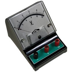 Frey Scientific AC Voltmeter, 0-5V (100mV); 0-15V (300mV), Item Number 2023839