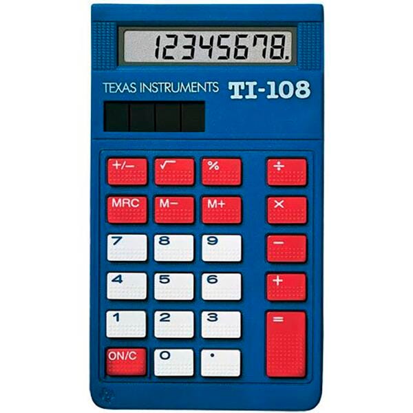 Texas Instruments TI-108 Solar Power Calculator 064053