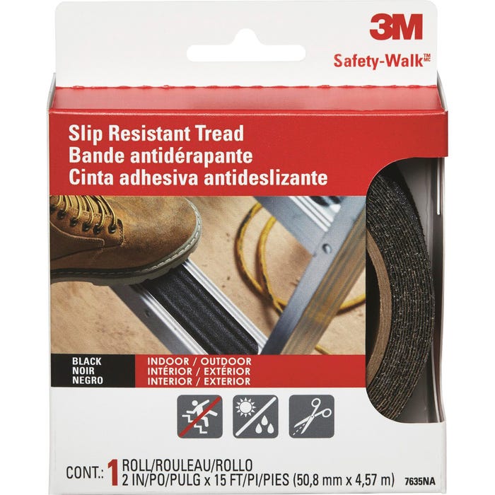 3M Safety Walk Step/Ladder Tread Tape, 2 X 180 in, Black