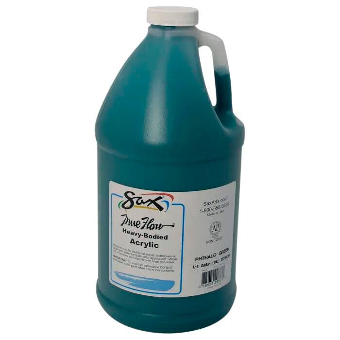Sax Heavy Body Acrylic Paint, 1/2 Gallon, Phthalo Green 1572430