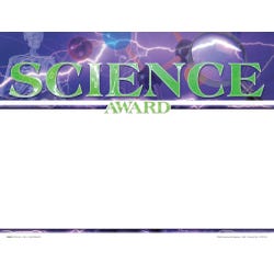 Achieve It! Science Recognition Awards, Blank Item, 11 x 8-1/2 Inches, Pack of 25, Item Number 2105082