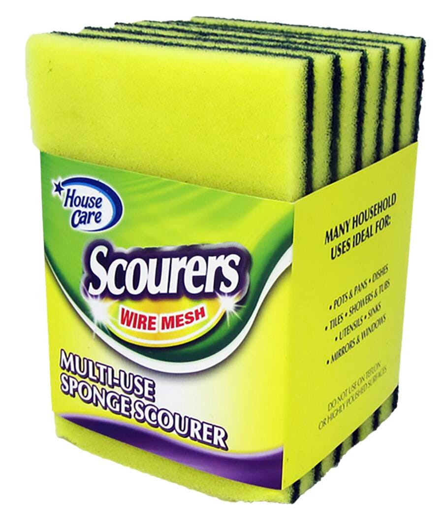 Image for House Care Multi-Use Sponges with Wire Mesh Scourers Pack of 6 from School Specialty