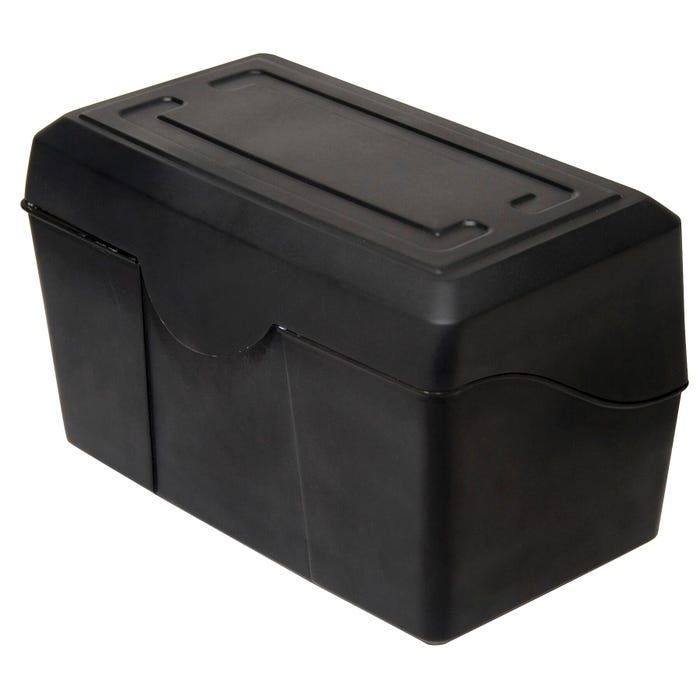 Advantus Plastic Durable Index Card Box, 4 x 6 Inches, Black