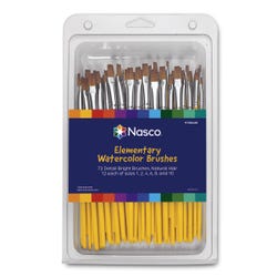 Nasco Elementary Watercolor Brushes, Set of 72