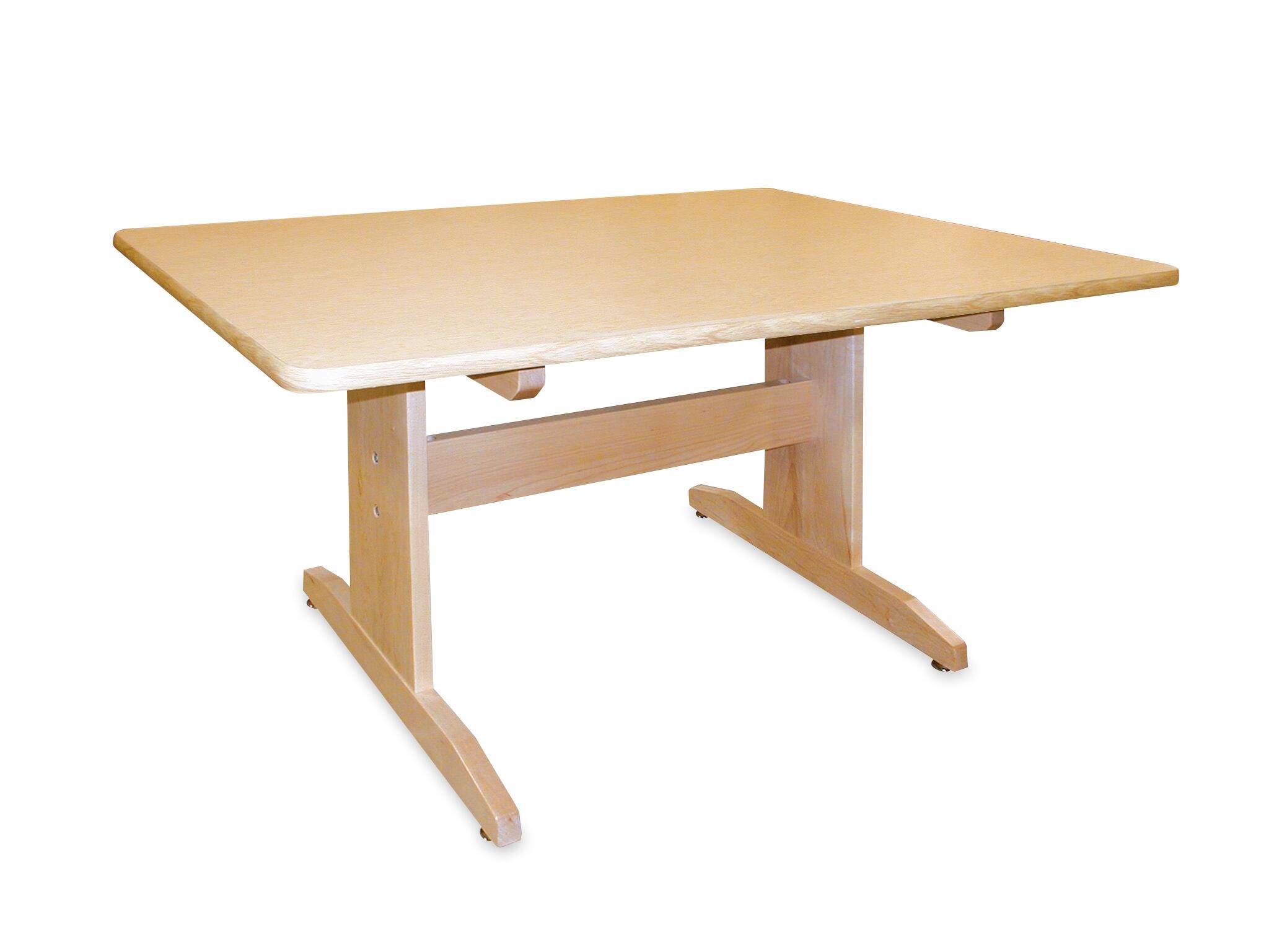 Hann Manufacturing Straight Leg Art Table, Maple-Grain Laminate Top, 72 x 42 x 30 Inches