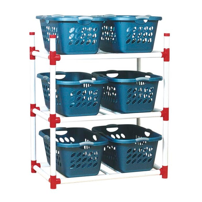 Duracart Basket Rack with 6 Baskets, 41 x 24 x 52 Inches