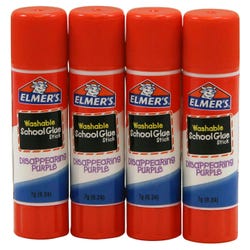 Elmer's School Glue Sticks, 0.24 Ounce, Disappearing Purple, Set of 4 082459