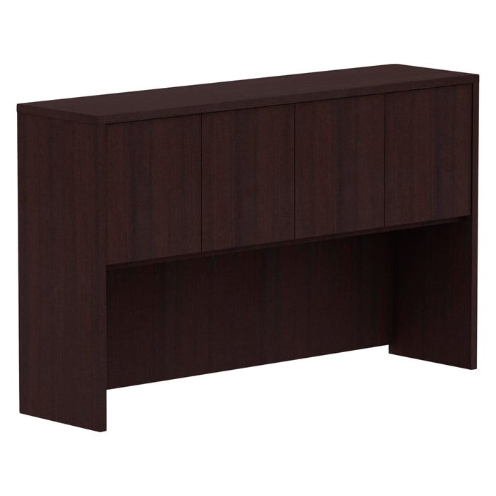 Classroom Select Laminate Hutch with Doors, 59 x 14-3/4 x 36 Inches, Espresso