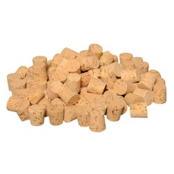 Frey Scientific Coarse Grained XX Grade Natural Cork, No 6, 19 mm Top x 15 mm Bottom Dia, Pack of 100