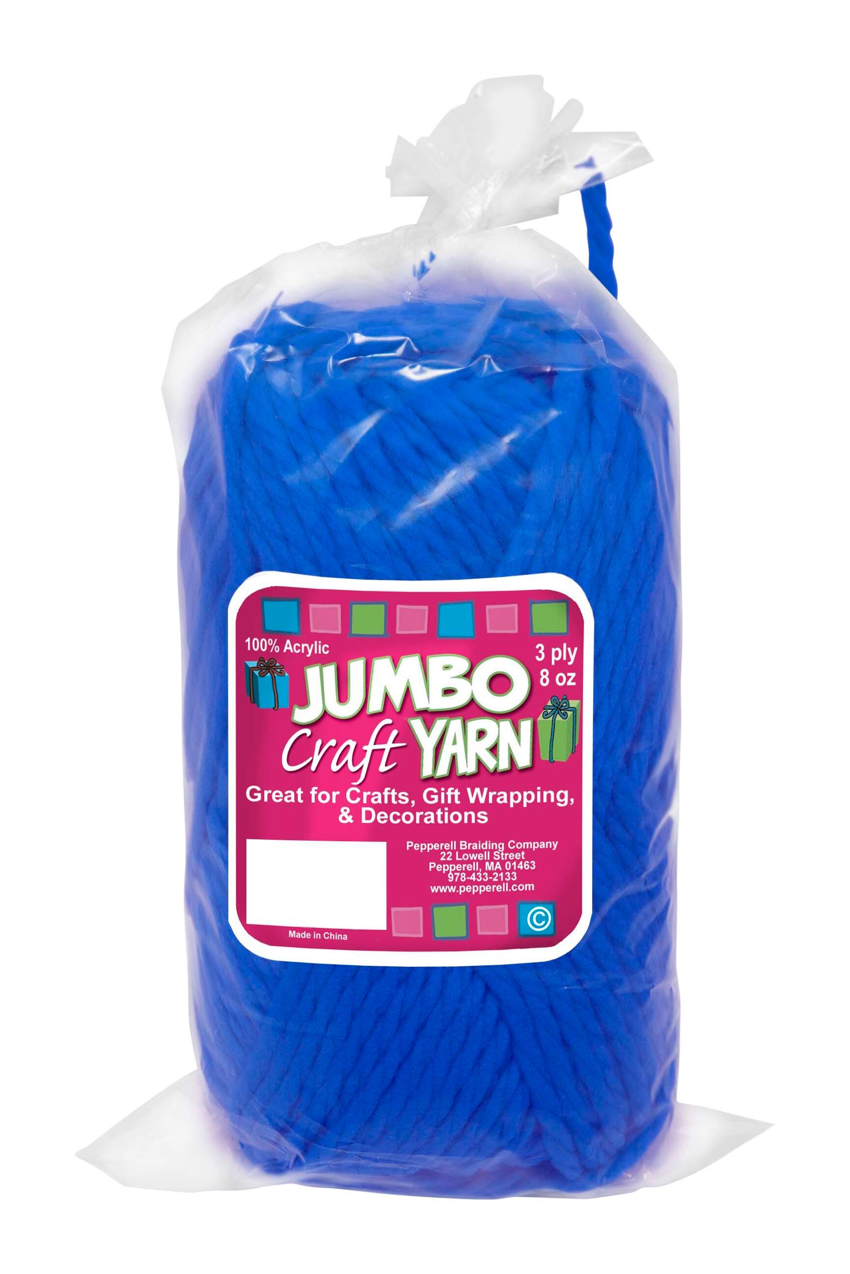Pepperell Jumbo Roving 3 Ply Yarn, Royal Blue, 8 oz 2132743