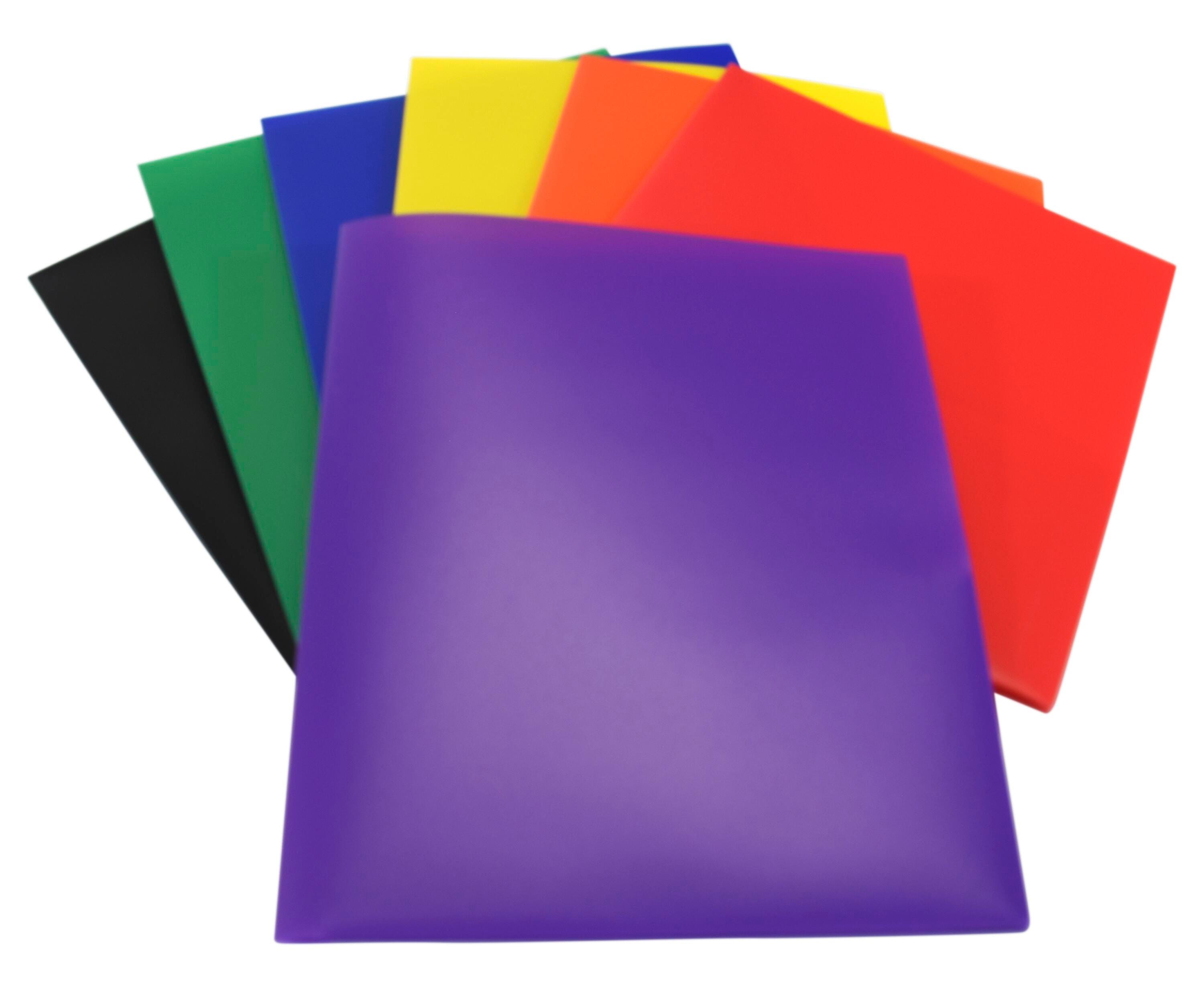 Image for School Smart 2-Pocket Poly Folders, Assorted Colors, Pack of 36 from School Specialty