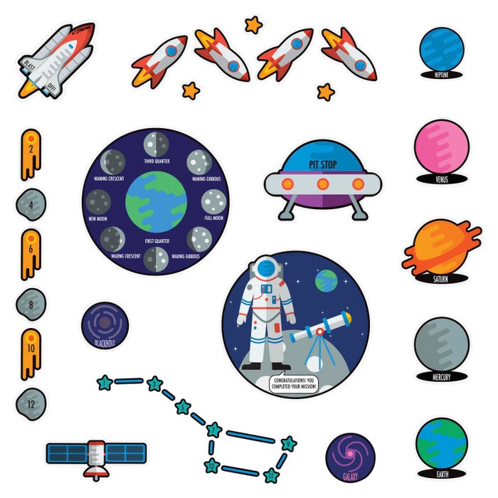 Sportime Space Sensory Pathway Set, 37 Decals