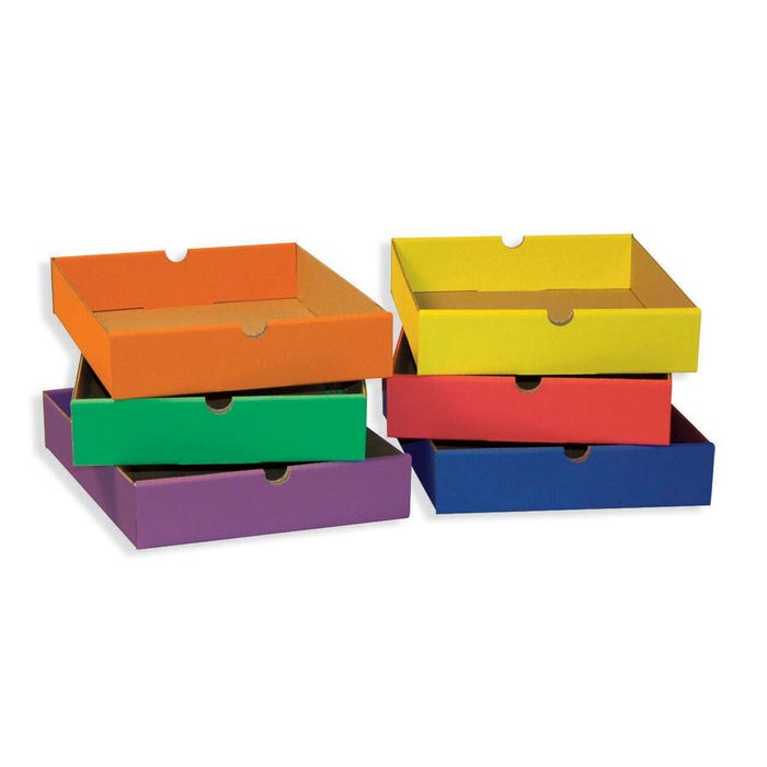 Classroom Keepers Drawer for Shelf Organizer, 2-1/2 x 10-1/4 x 13-1/4 Inches, Assorted Colors, Pack of 6