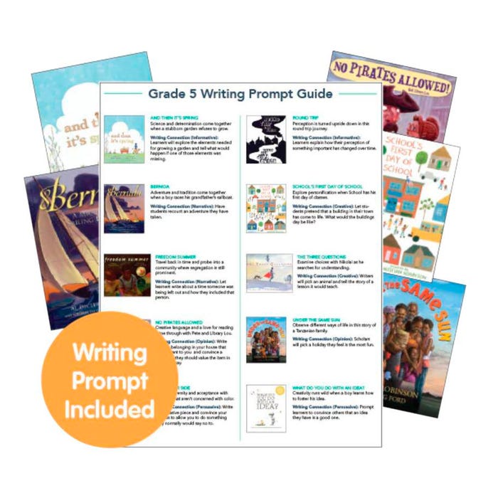 Achieve It! Read-Aloud Books with Writing Connector Prompts, Grade 5, Set of 11