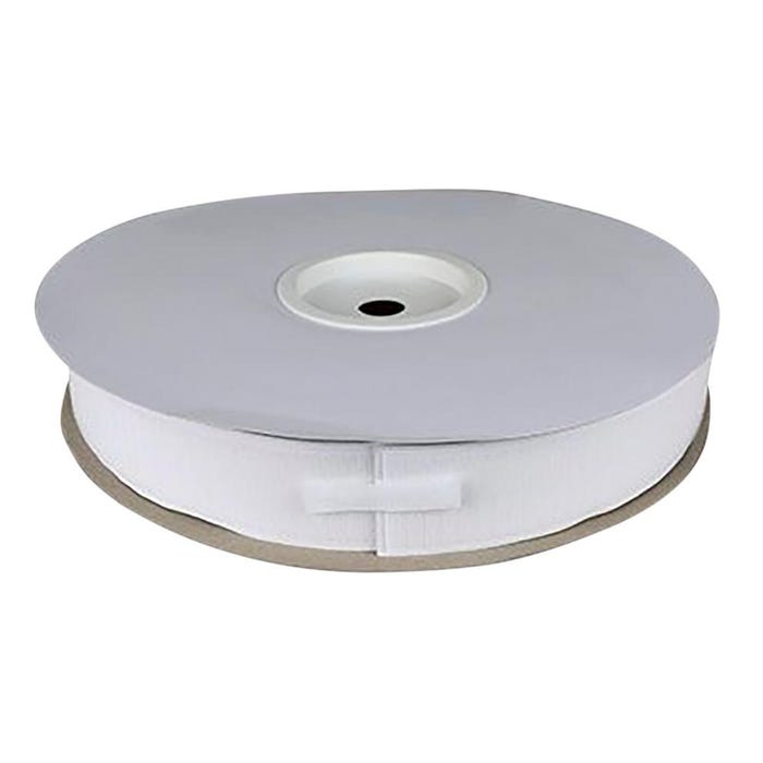 Fabrication Enterprises Adhesive Back Hook Fastener, 10 Yards x 1 Inch, White