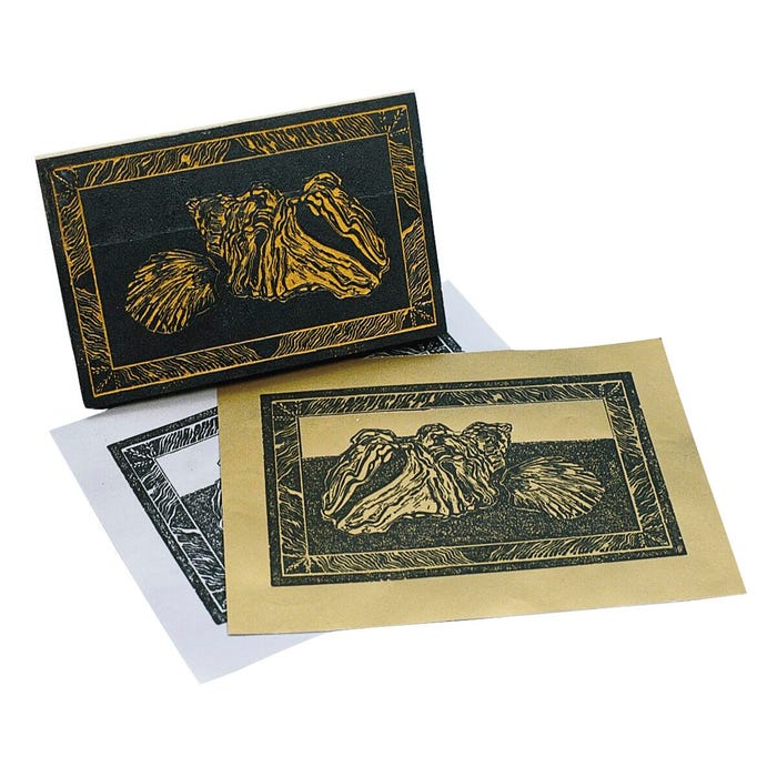 Hygloss Metallic Block Print Paper, 10 x 13 Inches, Gold/Silver, 100 Sheets