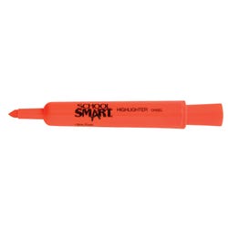 School Smart Tank Style Highlighters, Chisel Tip, Orange, Pack of 12 1354268