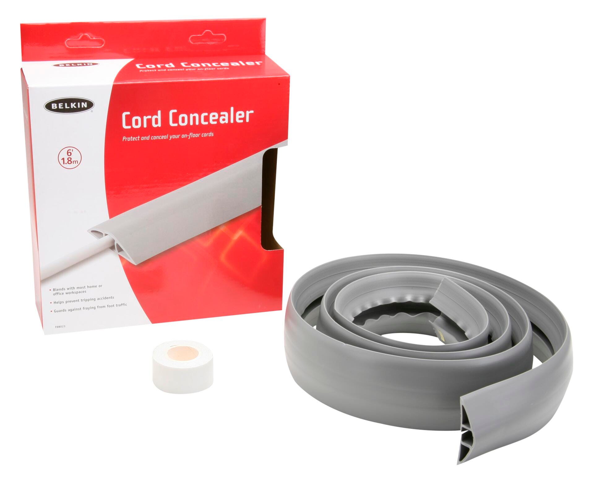 Belkin 6 Foot Cord Concealer, Dark Gray 2134642