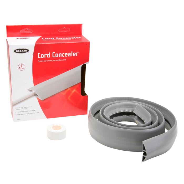 Belkin 6 Foot Cord Concealer, Dark Gray