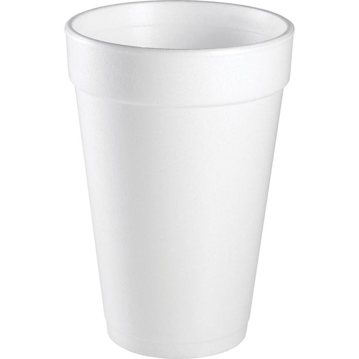 Dart Insulated Container Cup, 16 oz, Styrofoam, White, Pack of 1000