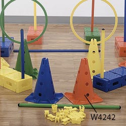 FlagHouse Steeplecourse Small Cones, 12 Inch, Assorted Colors, Set of 4 2120251