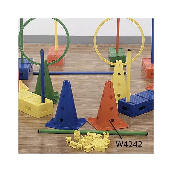 FlagHouse Steeplecourse Small Cones, 12 Inch, Assorted Colors, Set of 4 2120251