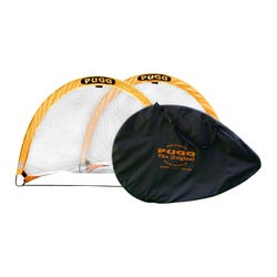 PUGG Pop-Up Portable Goal Net, Yellow, Set of 2