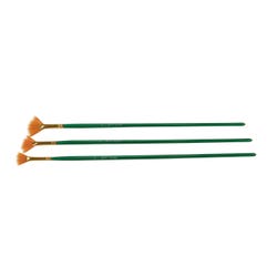 Image for Sax Optimum Golden Taklon Fan Blender Brushes, Long Handles, Assorted Sizes, Set of 3 from School Specialty
