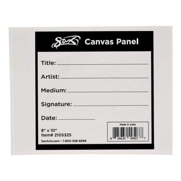 Sax Genuine Canvas Panel, 8 x 10 Inches, White