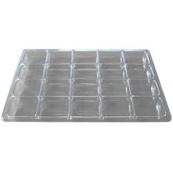 Shirley K's Storage Tray, 20 Compartments, 17-1/2 x 12-1/4 x 1-1/2 Inches, Clear