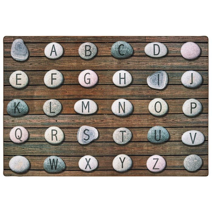 Carpets for Kids Alphabet Stones Seating Carpet, Rectangle