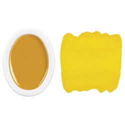 Prang Semi-Moist Watercolor Paint Refill, Oval Pan, Yellow, 12 Pans