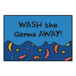 Carpets for Kids KID$ Value Wash the Germs Away Carpet, 3 x 4-1/2 Feet, Rectangle, Multicolored 2051448