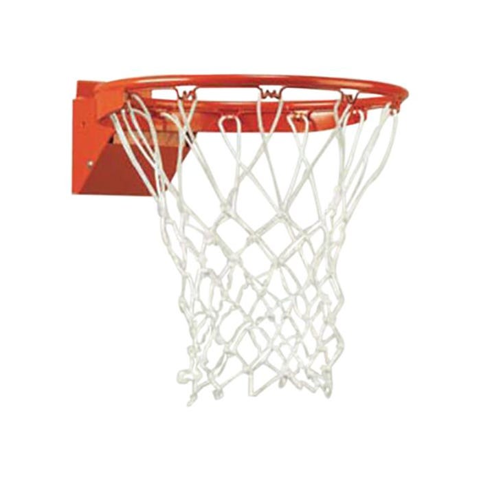 Bison TruFlex Basketball Breakaway Goal, 42 or 48 Inch Glass Backboard, Steel Cover Plate, Orange