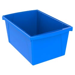 Storex Classroom Storage Bin, 5-1/2 Gallon, Blue