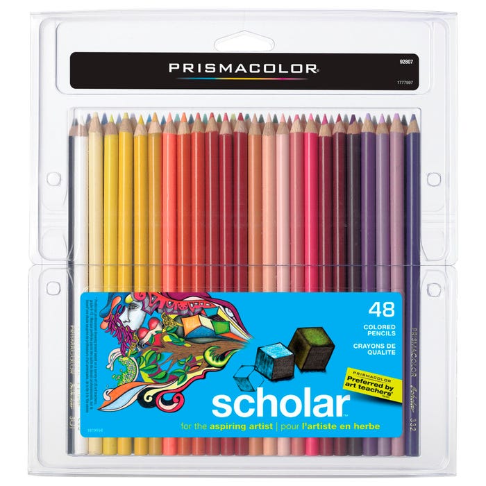 Prismacolor Scholar Colored Pencils, Assorted Colors, Set of 48