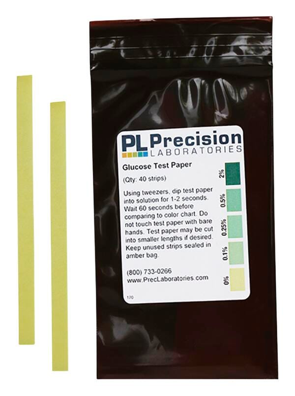 Frey Scientific Glucose Test Paper, 40 Strips per Bag, Item Number 569861