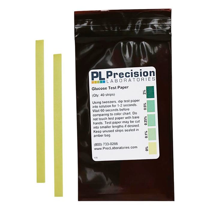 Frey Scientific Glucose Test Paper, 40 Strips per Bag